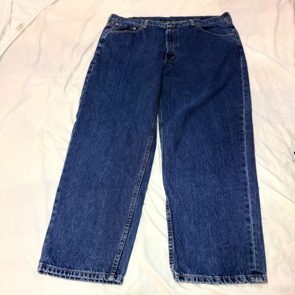 Levis 550 Relaxed Fit Tapered Leg Jeans Mens 42x30 Medium‎ Wash Indigo Blue